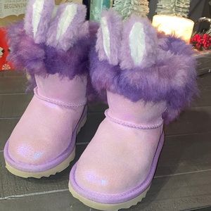 Purple Bunny Ears Uggs for Toddler Girls
